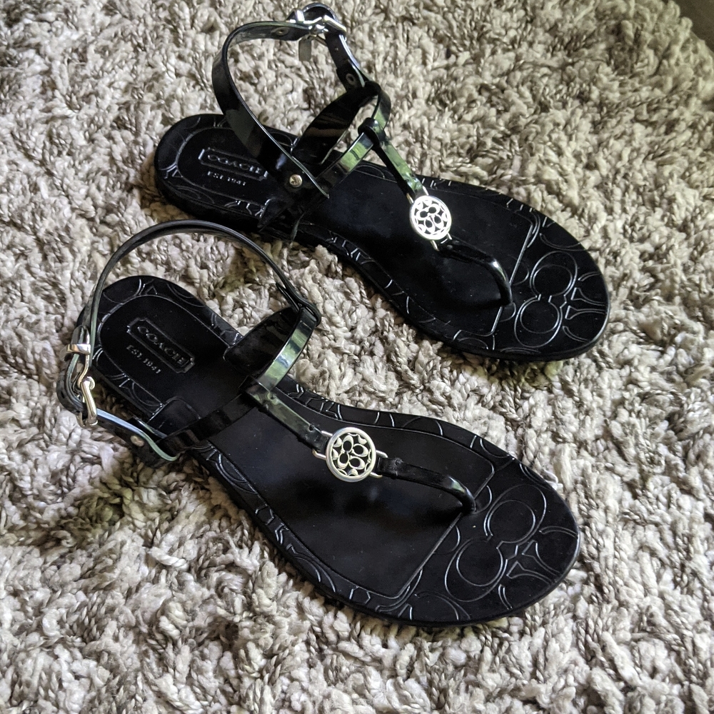 🖤 Coach Pansy Jelly Thong Sandal - Picture 4 of 7